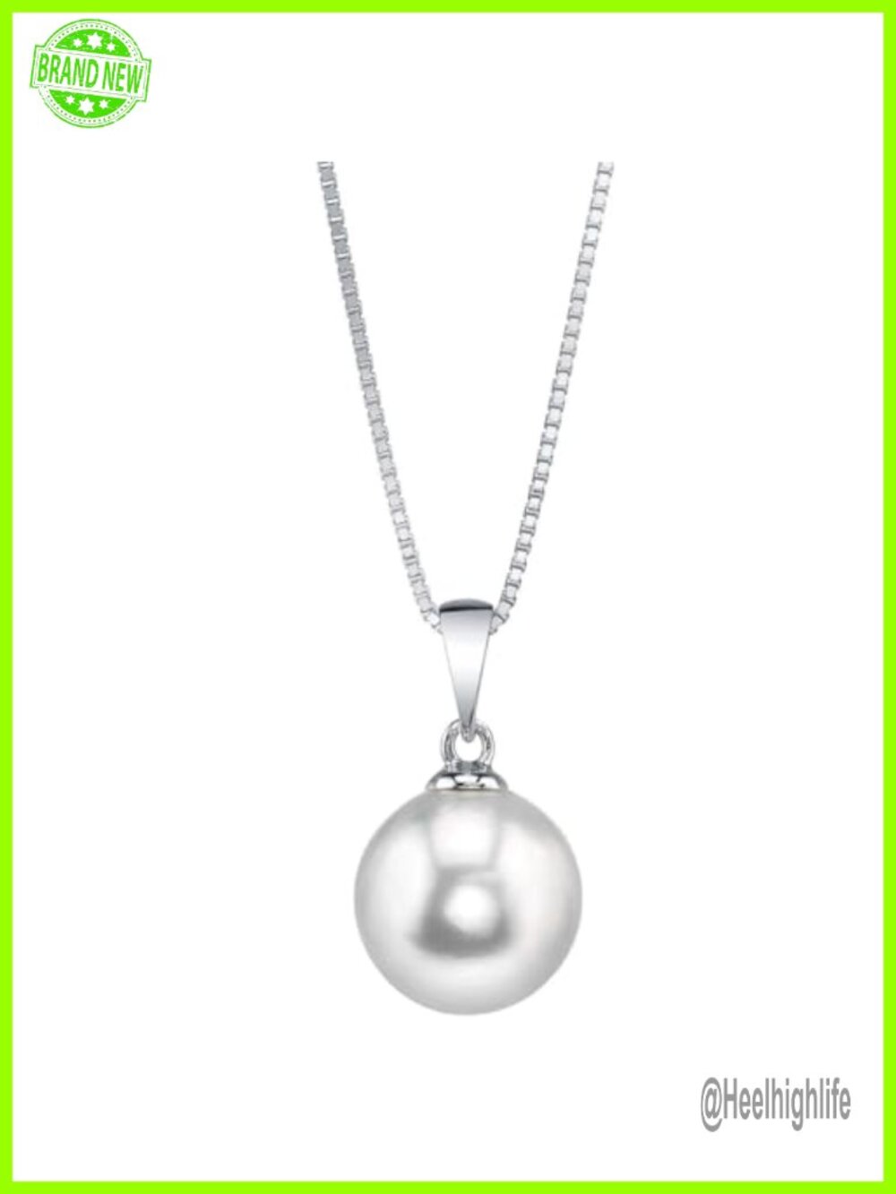 Real Freshwater Pearl Pendant Necklace 14K Gold Plated 925 Sterling Silver